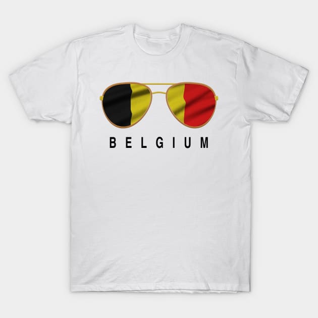 Belgium Sunglasses, Belgium Flag, Belgium gift , Belgian T-Shirt by JayD World